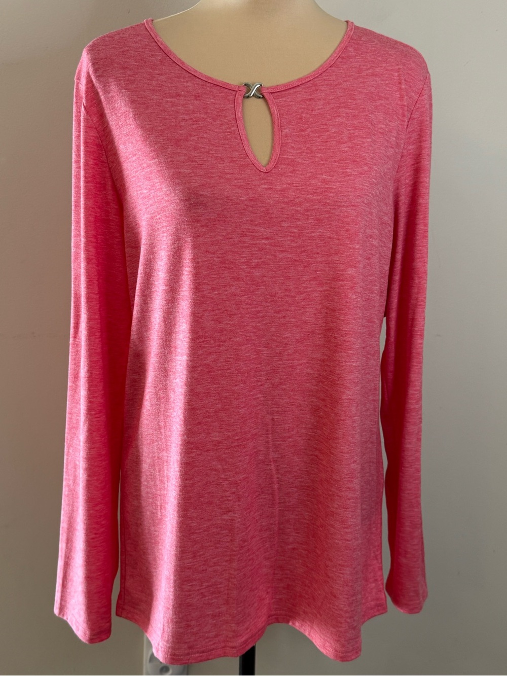 Little Boss Botique Roses Red tunic top silver embellishment SZ LG